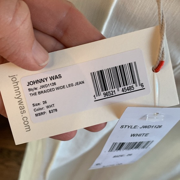 Johnny Was The Braided high rise relaxed fit easy through hip wide leg pants - Picture 6 of 15